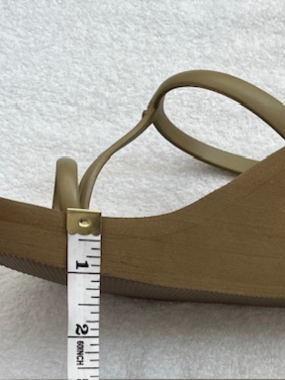 2 Pair VS Colin Stuart Platform Wedge Flip Flops Size 6 Black Tan - Picture 12 of 15